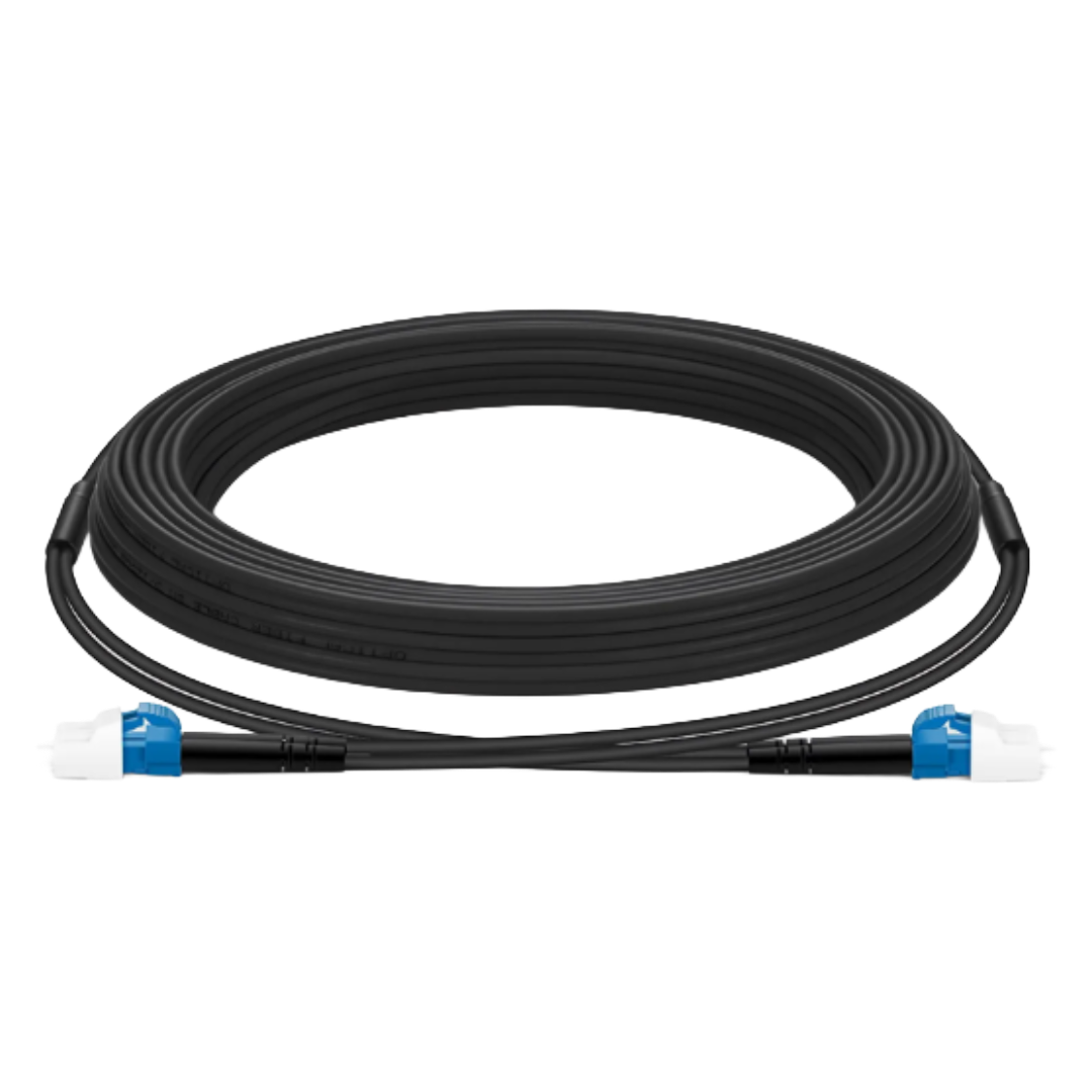 Fiber Patch Cable 30m (98ft) Industrial Armored LC UPC to LC UPC, Duplex, 2 Fibers, Single Mode (OS2), TPU