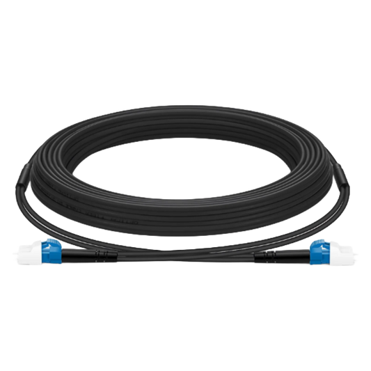 Fiber Patch Cable 30m (98ft) Industrial Armored LC UPC to LC UPC, Duplex, 2 Fibers, Single Mode (OS2), TPU