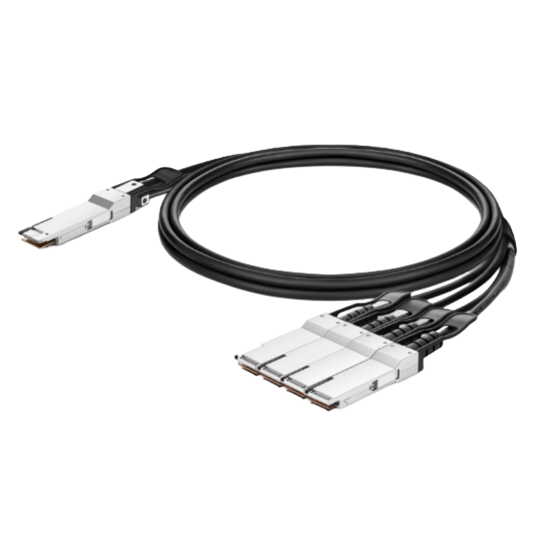 QDD-4ZQ100-CU3M Compatible 400G QSFP-DD to 4 x 100G QSFP56 Passive Direct Attach Copper Breakout Cable