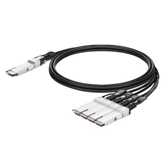QDD-4ZQ100-CU3M Compatible 400G QSFP-DD to 4 x 100G QSFP56 Passive Direct Attach Copper Breakout Cable